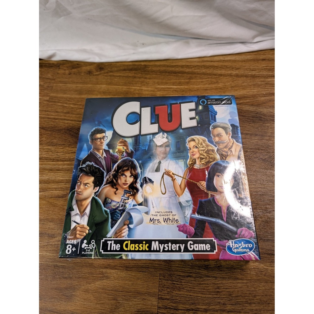 Sealed Hasbro Clue Game; Incudes The Ghost Of Mrs. White Ages 8+